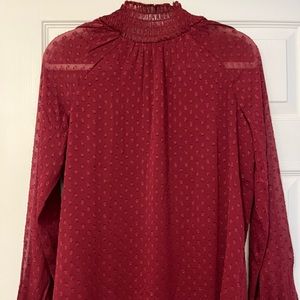 Ann Taylor maroon blouse nwt